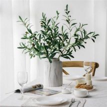 Branche d'olivier artificielle avec fruits, fausse plante, décoration d'intérieur, accessoires de photographie