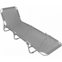 Lettino prendisole pieghevole da mare in alluminio grey