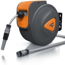 20 M Schlauchtrommel - Gartenschlauch - Automatisch Einziehbar - Schlauchdurchmesser 13 Mm - 180 Grad Drehbar - Kompatibel Mit Gardena - Brandson