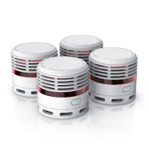 4x Rauchmelder Mini - 10 Jahre Batterie - Lithium Ionen Batterie 1500 mAh - Lautstärke 85 db - led Indikator - Prüftaste - Brandson