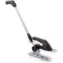 Grasschere mit Akku 7,2V 2000mA/h - elektrische Garten Strauchschere - inkl. Teleskopstange 90-130 cm mit Rädern - Ladegerät und 2000 mAh - Brandson