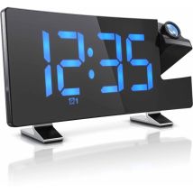 Brandson - Projektionswecker, Projektions Radio Wecker Digital - Dimmer - Snooze - 15 Radiospeicher