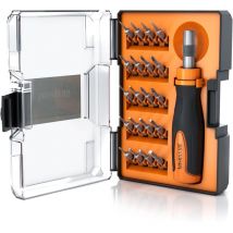 Brandson - Schraubendreher Set 21 teilig Minibits 4 mm 5 32 Zoll - Schlitz Kreuzschlitz Sechskant Torx Feinmechaniker Set Schraubenzieher Satz