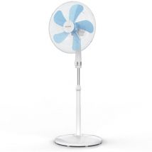 Brandson Standventilator 50w, Standlüfter 40 Cm, Ventilator Höhenverstellbar, Neigungswinkel 30° Verstellbar, Hoher Luftdurchsatz