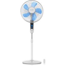 Brandson Standventilator Silent Mit Fernbedienung Und Display, Mobiler Lüfter, Oszillation 80°, 60 Watt, Ventilator Leise, Höhe Verstellbar