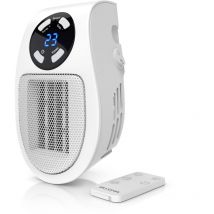 Brandson - Steckdosen Heizlüfter, 500w Mini Heizung Mit Temperaturregelung & Fernbedienung, Überhitzungsschutz, Automatische Abschaltung, Weiß