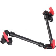 Ineasicer - Bras articulé de 22 pouces à double tête sphérique à vis 1/4in, tige d'extension ajustable à plusieurs angles pour téléphone et appareil