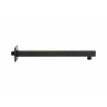 Metaform - Bras de douche carré noir mat en acier inox mod. flat square black