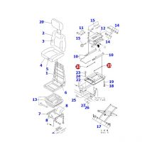 Komatsu - bras glissiere de siege 134-57-61150