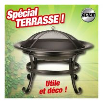 Outiror - Brasero rond de jardin. Hauteur 59cm x Diamètre 75cm