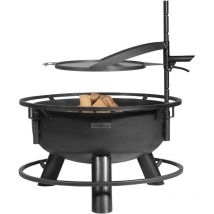 Cookking - Braséro de jardin avec grille multifonctionnel 80cm <> de la grille 70 cm