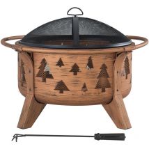 Sunjoy - xl brasero en acier askja en cuivre - Ø76cm