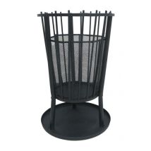 Brasero noir – Diamètre 42,5 cm – Acier noir – Largeur, Longueur, Hauteur, Combustible feu
