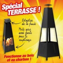 Outiror - Brasero Pyramide d'extérieur de jardin ou de terrasse