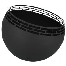 Bol à feu à rayures Noir Esschert Design