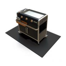 Brasero - Tapis de barbecue et plancha - Protection - Résistant - Antiglisse - 119 x 81 cm