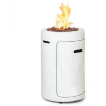 Braséro à gaz Blumfeldt crete 13 kw gaz liquide acier inoxydable - blanc
