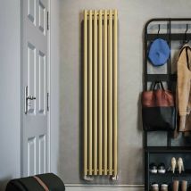 Brass Horizontal Designer Radiator Oval Column Central Heating Rads 1800 x 370mm