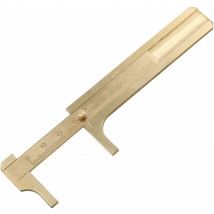 Briller - shining house Brass Caliper Stainless Steel Caliper Sliding Gauge Vernier Pocket Caliper Ruler Measuring Tool Mini Brass Pocket Ruler(80mm