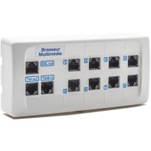 Batilec – Brasseur multimédia 8 RJ45 – Coffret de communication – Largeur, Type de port connectique, Grade