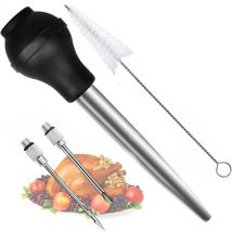 Bratspritzen Aus Edelstahl 304, Saucenspritze Für Birnen, Lebensmittelspritze Mit Injektionsnadel Und Reinigungsbürste Zum Kochen
