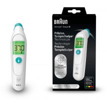 Braun - Sensian 5 Swipe thermomètre frontal - Utilisation à domicile - Écran numérique avec code couleur - Convient aux bébés et aux enfants - 3