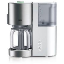Braun Filterkaffeemaschine mit Aromawahl – OptiBrew System – Weiß – 3,666 kg – 37,80 x 39,30 x 25,10 cm