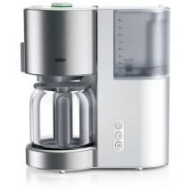 Braun - Cafetière KF5120WH en acier inoxydable/blanc