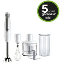 Braun - Mixeur Manuel Multifonction avec Accessoires MQ7035IWH Blanc 1000 w