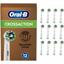 Oral-b - Cross Action Brossette Pour Brosse à Dents Électrique, Lot De 12, Convient à Une Boîte Aux Lettres (b CrossAction 12)