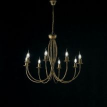 Bonetti Illumina - Brauner Gold Eisen Kronleuchter acht Lichter 74x h60 cm