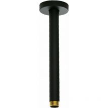 Damast - Brazo de ducha de 20 cm instalación a techo en color negro mate Pluto 16378 Negro mate - l. 20 cm