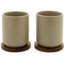 Bredemeijer Teebecher Umea 200ml beige con sottobicchiere 142025