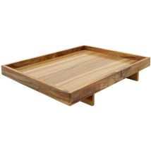 Dessous de plat en bois d'acacia – Plateau Wazuka naturel – Cuisine – Forme