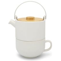 Théière BREDEMEIJER – 0,5L – Céramique blanche – Volume, Largeur, Longueur