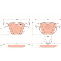 Bremsbeläge hinten GDB1730 für BMW X5 E70, X6 E71 – 17mm, 122mm, 159,2mm – TRW