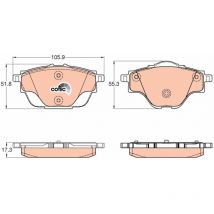 Bremsbeläge hinten GDB2034 – 173 mm Dicke – 1059 mm Breite – 518 mm Höhe – TRW