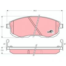 Bremsbeläge vorne GDB1003 – 1372 mm – 53 mm – 17 mm – E9 90R 01107113