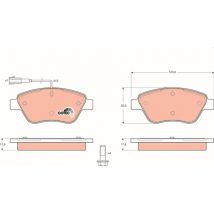 Vorderradbremsbeläge GDB1482, 123mm Breite, 533mm Höhe, 178mm Dicke, Kompatibel mit BOSCH-Systemen