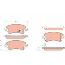 Bremsbeläge vorne GDB3288 – TRW – 178 mm Dicke, 1317 mm Breite, 574 mm Höhe – E9 90R 01107746