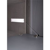 Bremsklappenhalter Winch 10 mit Stahlseil li, kh 200-480, Aluminium/KS grau