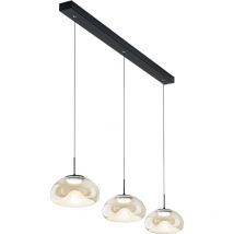 Brena - Fabas Luce 3-flammige Pendelleuchte - 30W dimmbare LED - Cognac lineares Design