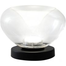 Brena - Fabas Luce transparente Tischlampe - 11 W dimmbares LED-Touch-Licht - Konkaves transparentes Borosilikatglas