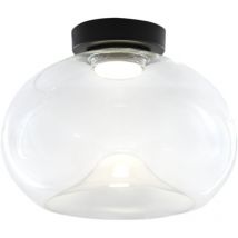 Brena - Runde Deckenleuchte mit integrierter LED Fabas Luce - 19W dimmbare LED-Wandleuchte - Transparent konkav