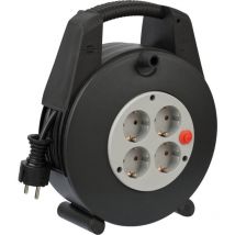 1094200 Avvolgicavo 15.00 m Nero Spina schuko - Brennenstuhl