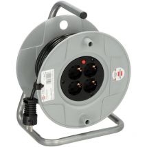 1099150001 Avvolgicavo 25.00 m Nero Spina schuko - Brennenstuhl