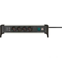 Brennenstuhl multiprise ALU-Office-Line 4 fois noir. - 1391040410