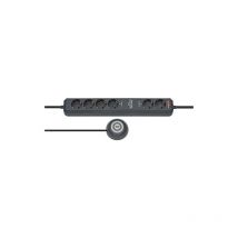 Brennenstuhl - eco-line comfort switch plus csp 24 - noir, multiprise 6-FACH noir 1,5M H05VV-F3G1,5 steckdosen: 2 permanent, 4 sch