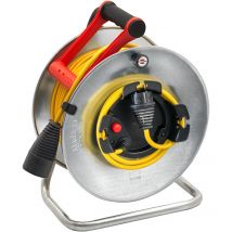 Brennenstuhl - Enrouleur électrique avec rallonge silver JARDI-250 - H05VV-F 3G1,5 48,5m