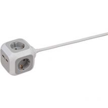 Brennenstuhl - 1150100 - 1,4 m - 4 sortie(s) ca - Intérieur - Type f - IP20 - Gris - Blanc